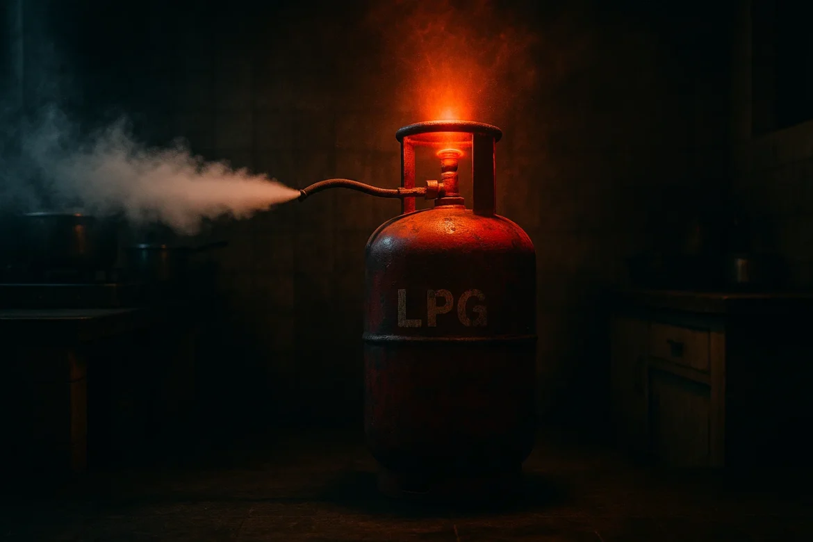 Terrifying CCTV Shows Why You Never Touch a Leaking Gas Cylinder